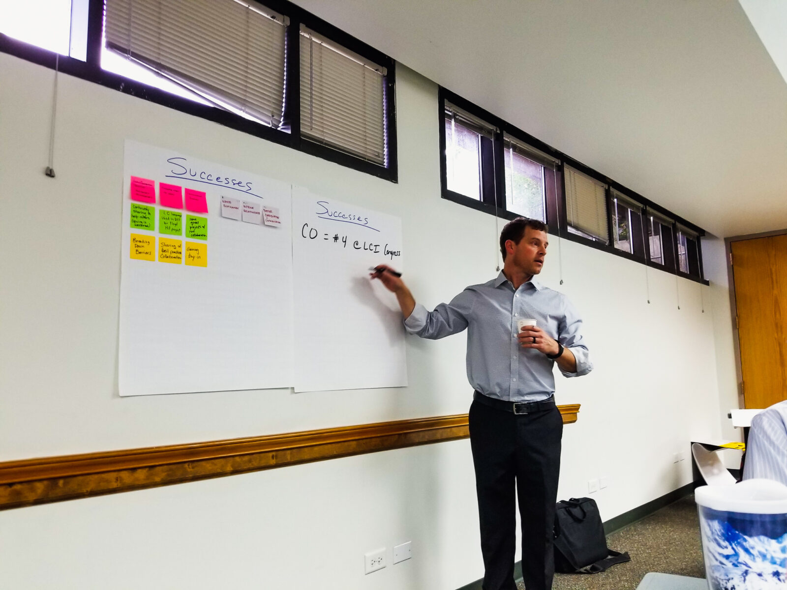 George LaClaire giving a presentation