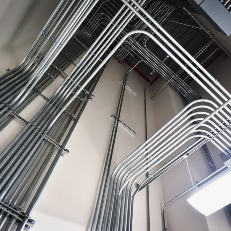 Wall and ceiling power lines