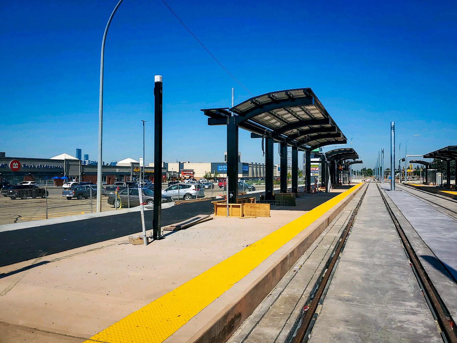 Railway transit station in Edmonton