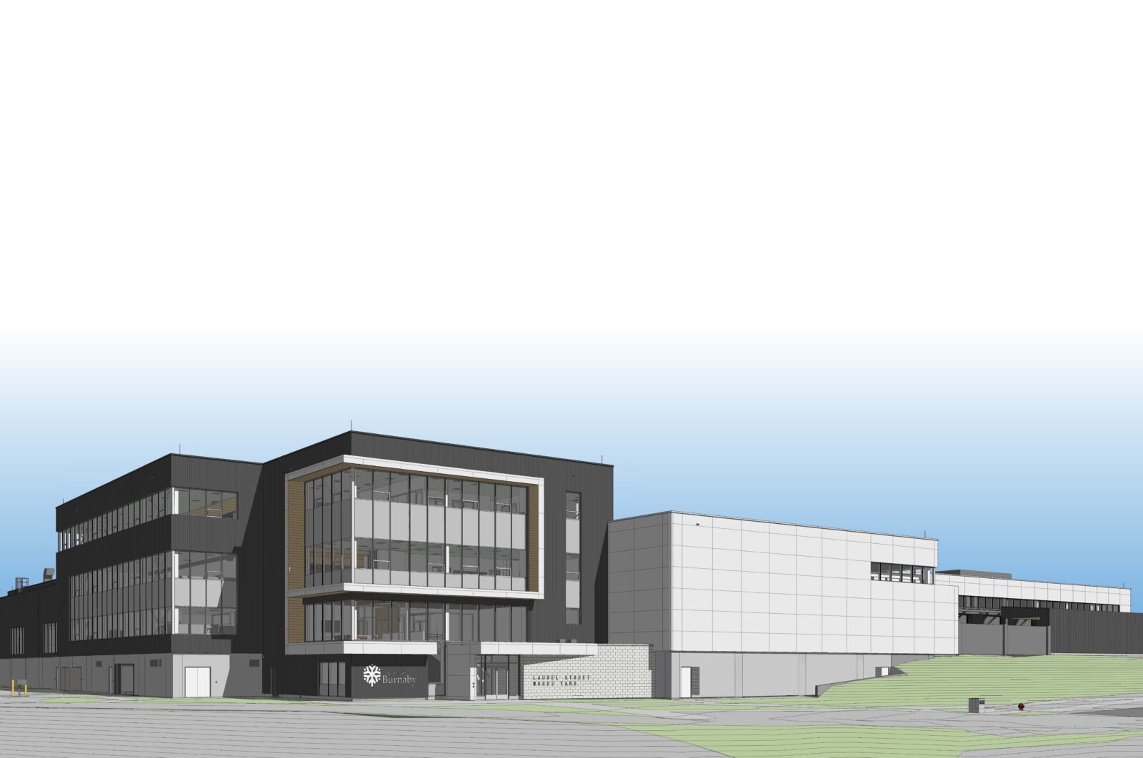 Rendering of Laurel Street Works Yard