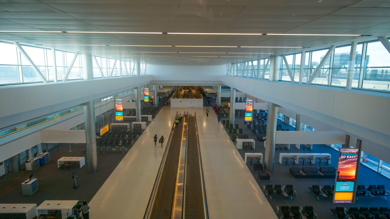 Interior terminal of Denver International Airport