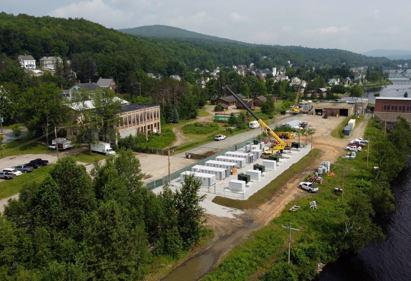 A battery energy storage site from above