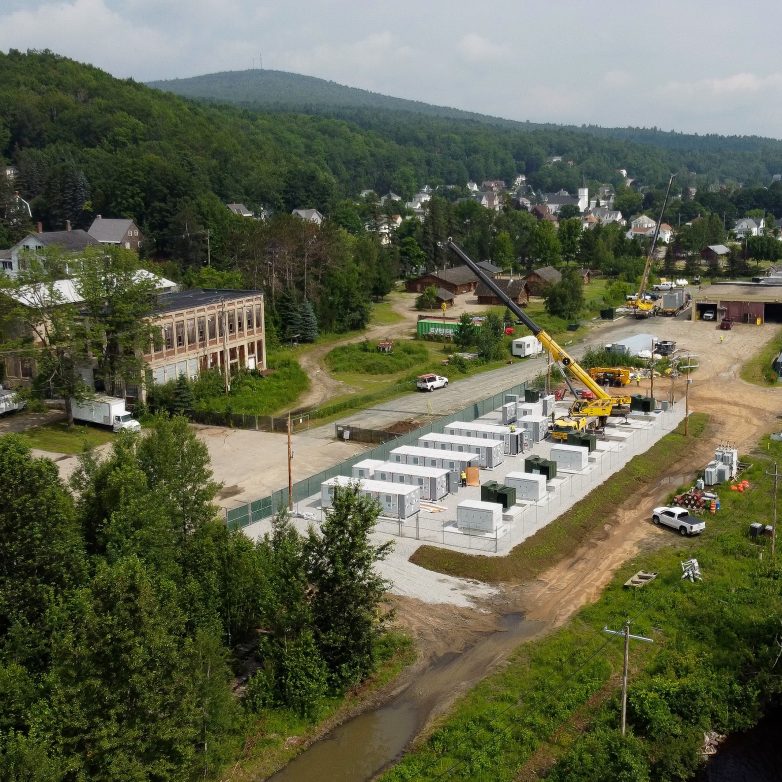 A battery energy storage site from above