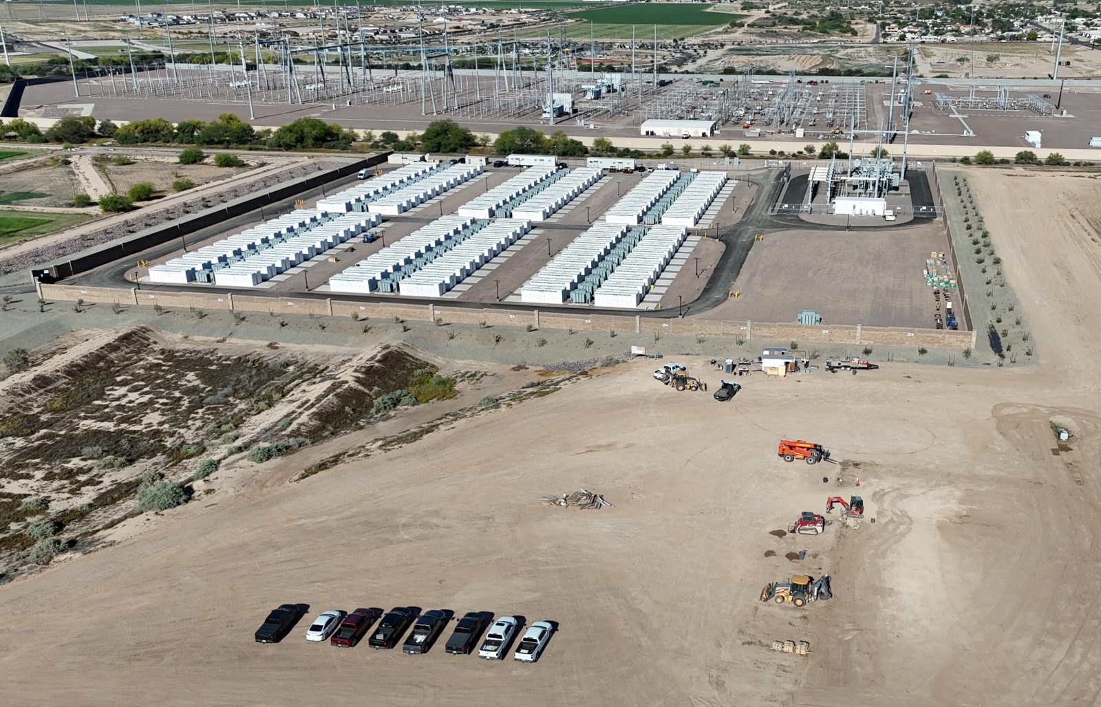 A large battery energy storage site and substation